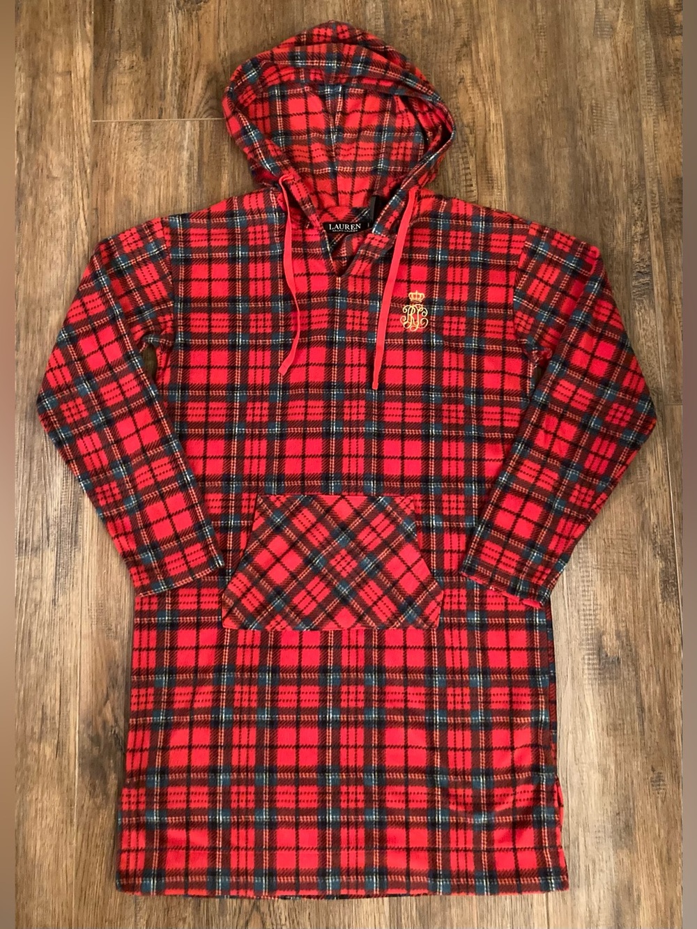 Lauren Ralph Lauren Fleece Hooded Lounge Robe/PJs